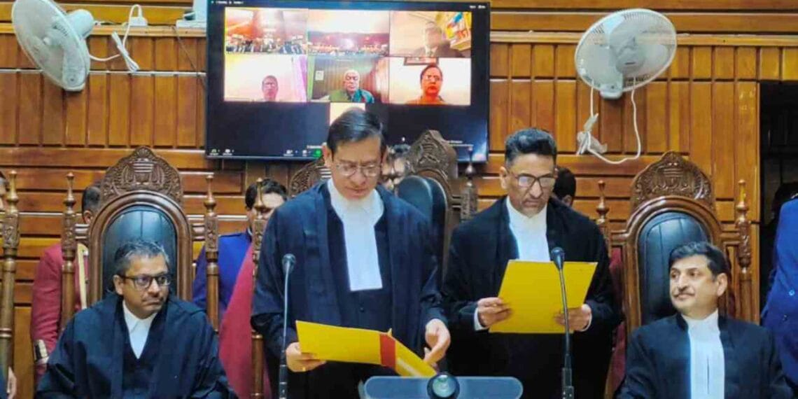'Chief Justice of the High Court of Jammu & Kashmir and Ladakh, Justice N.Kotiswar Singh administered the Oath of office to Justice Mohd. Yousuf Wani as Additional Judge of the High Court of Jammu & Kashmir and Ladakh, in the Chief Justice’s Court Room here today.'
