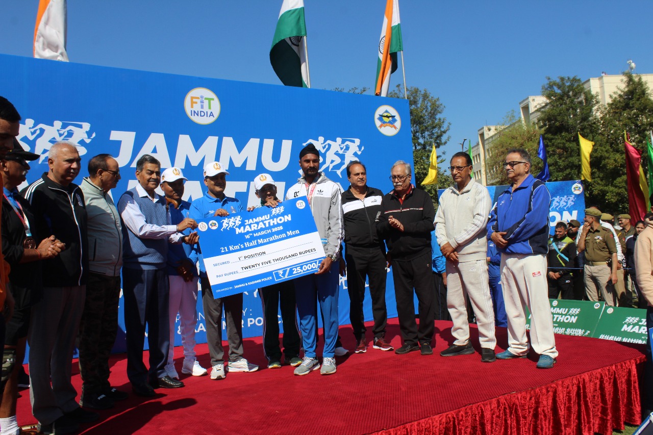 'Jammu and Kashmir police Organised Jammu Marathon 2025, Over 3000 Athletes from Across states participate  '