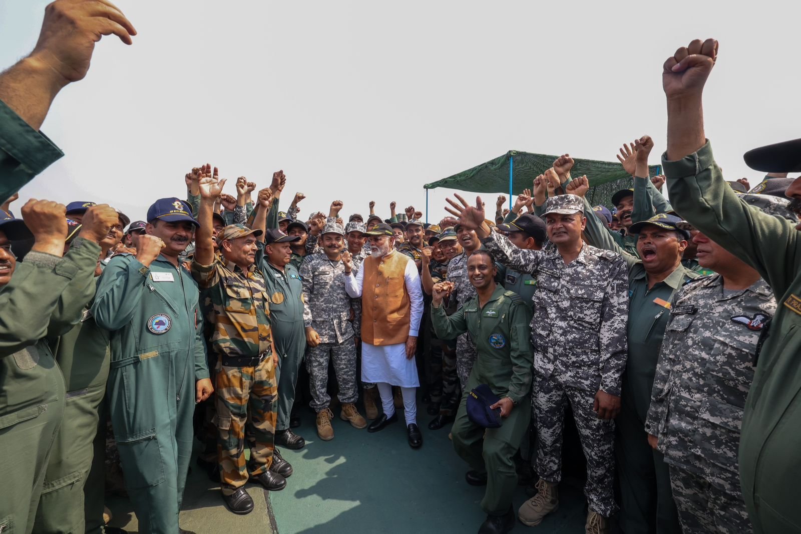 'PM Modi Visits AFS Adampur to boost their Moral  Hails Forces, for their Courage, Dedication and bravery '