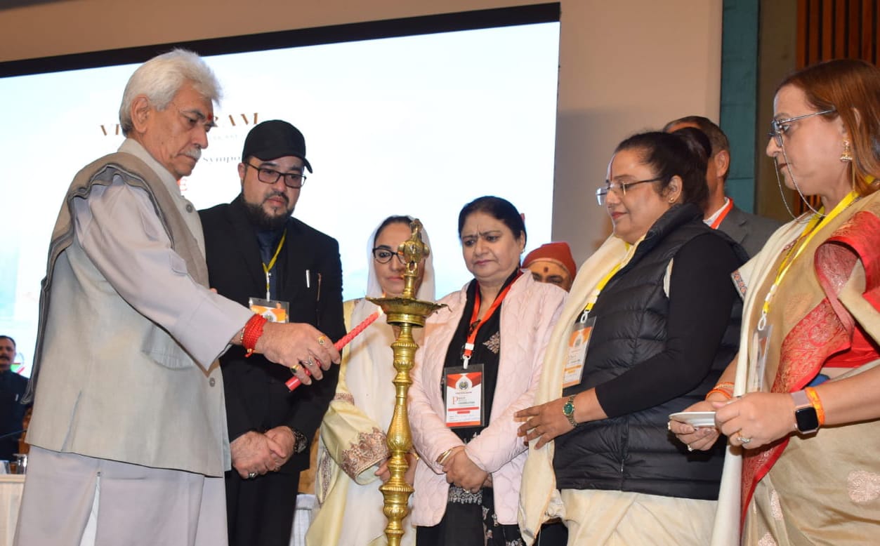 'LG Manoj Sinha Delivers Keynote Address at Vishwagram’s International Symposium in Srinagar'