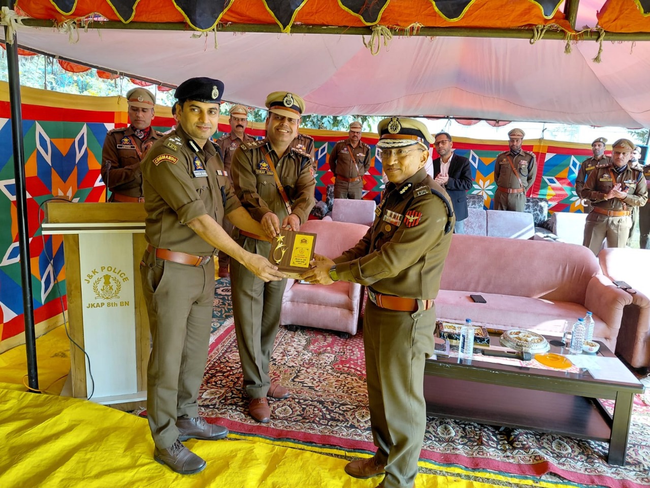 'Anand Jain, Reviews Operations at JKAP 8th Battalion'