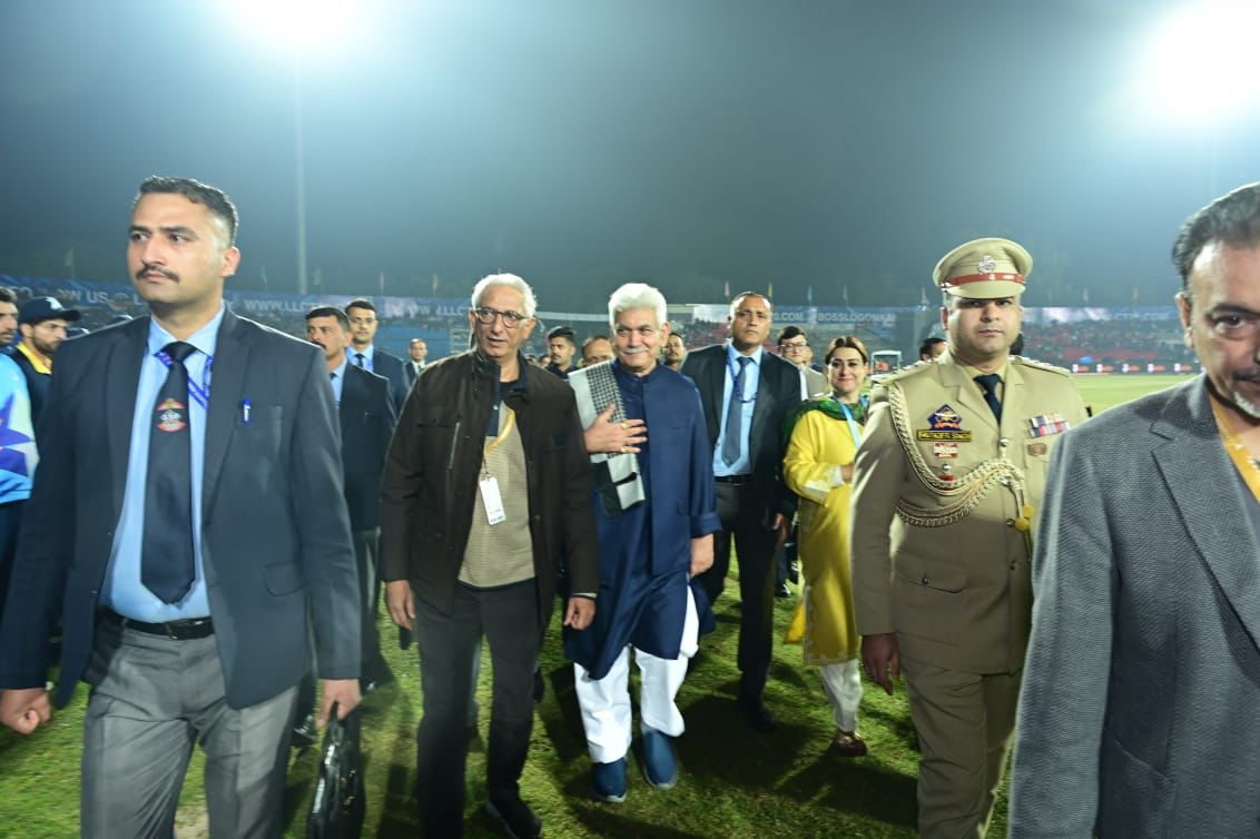 'Lieutenant Governor Manoj Sinha today visited MA Stadium, Jammu'
