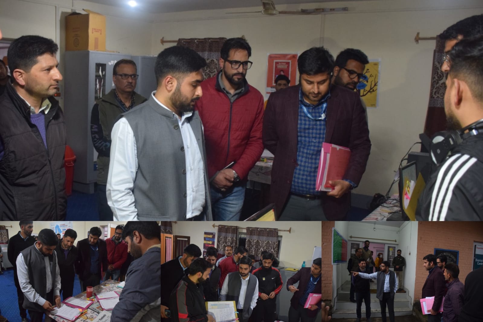 'DEO Budgam inspects MCMC Cell Budgam in view of Lok Sabha Elections,2024'