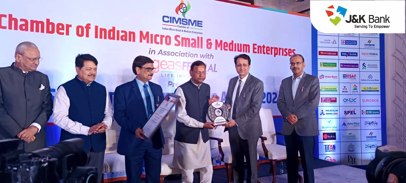 'J&K Bank Shines At MSME Banking Excellence Awards'