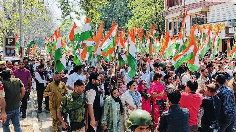 'BJP Stages Tiranga Rally in Srinagar to Celebrate Operation Sindoor'