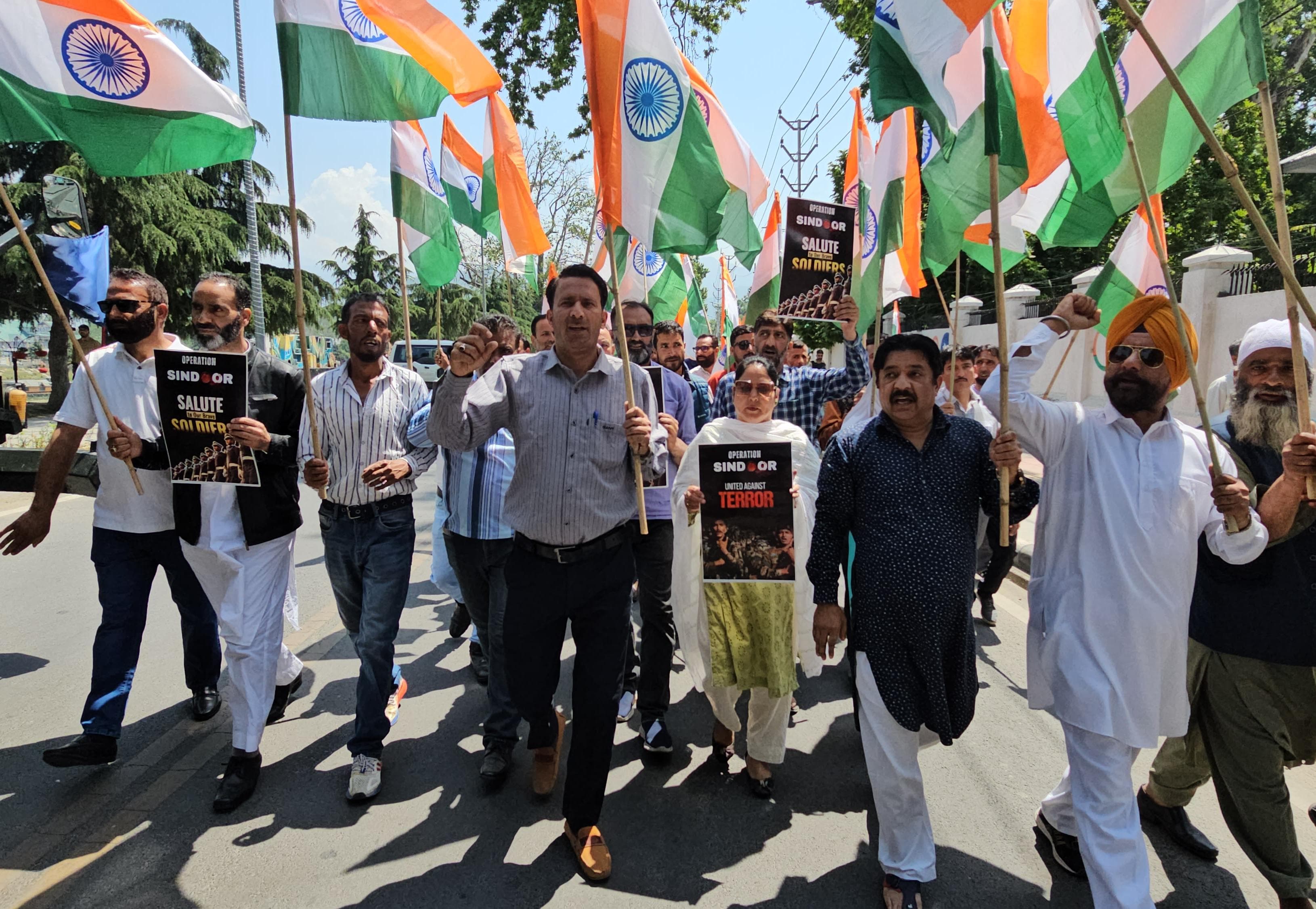 'BJP Minority Morcha J&K Organizes Tiranga Rally in Srinagar'