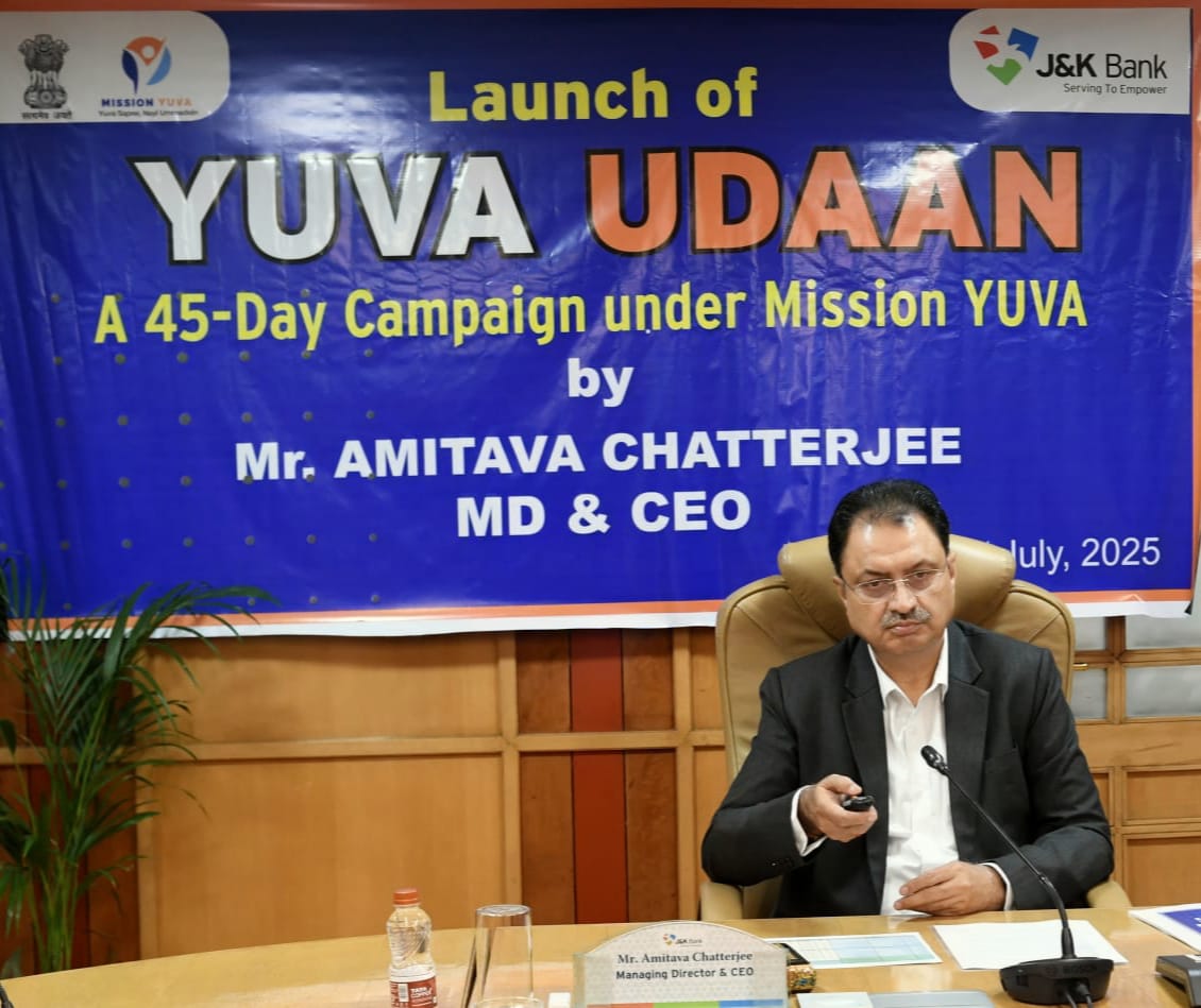 'ANB     J&K Bank launches campaign ‘YUVA Udaan’  Mission YUVA not just an initiative but a transformational opportunity for the youth of J&K: MD & CEO'