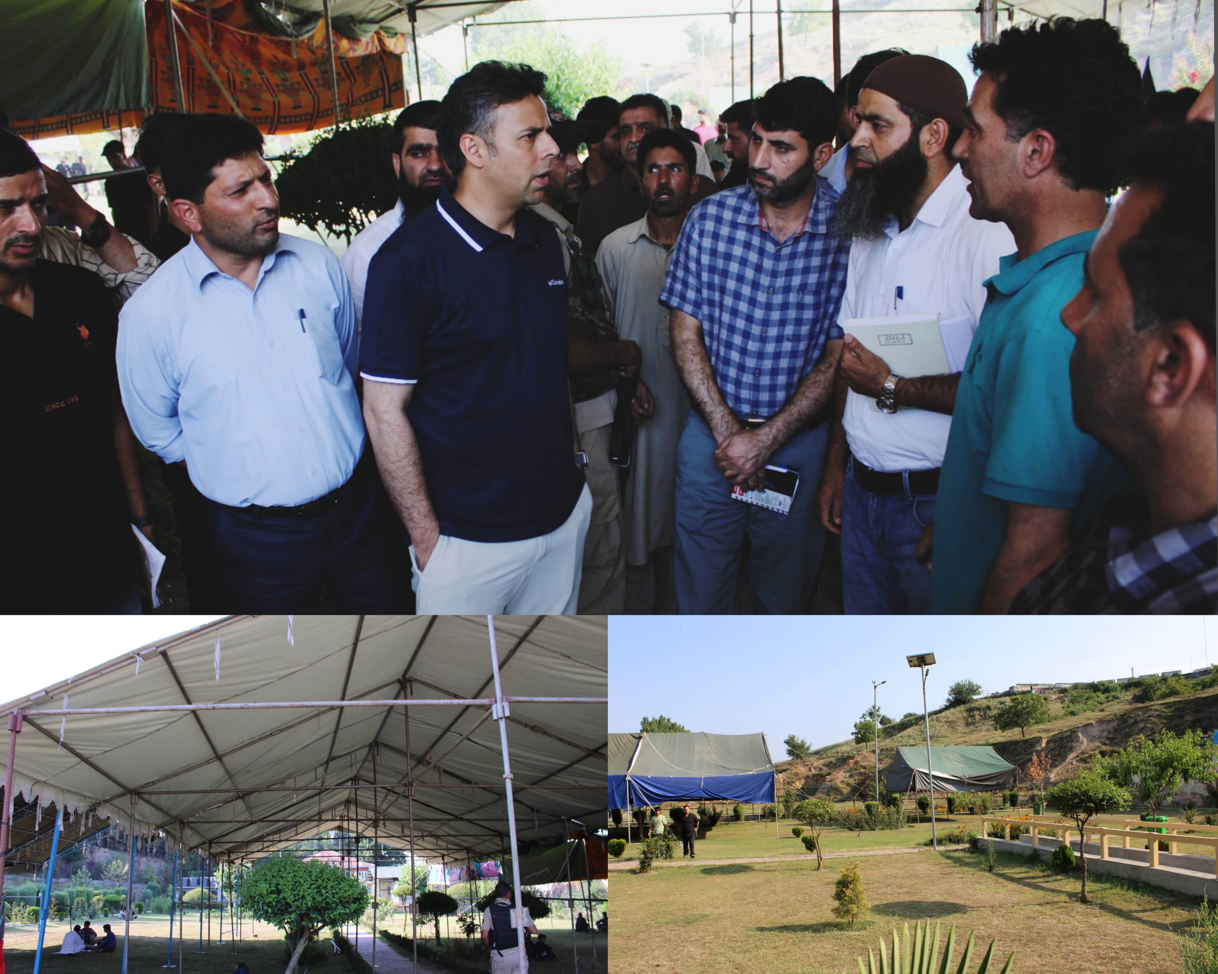 'DC Budgam reviewed Aashoora arrangements at Behishte Zehra Park Budgam.'