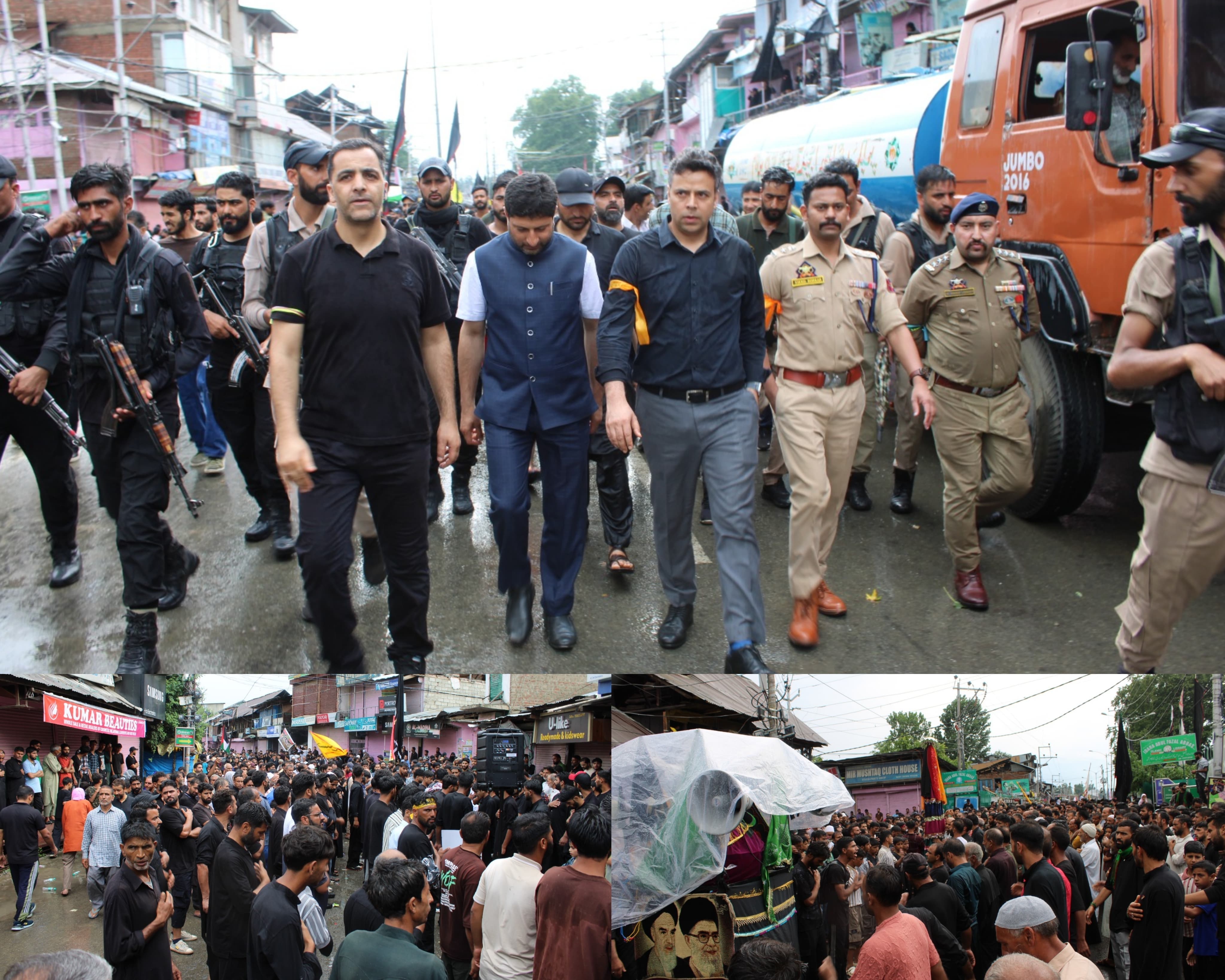 'DC Budgam Participates in 11th Muharram Procession at Magam'