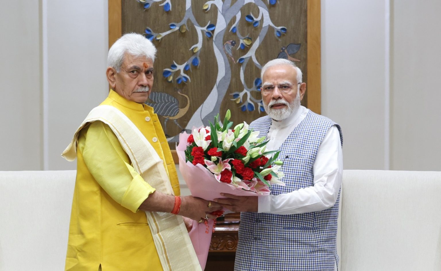 'Lieutenant Governor Manoj Sinha Meets Prime Minister Narendra Modi'