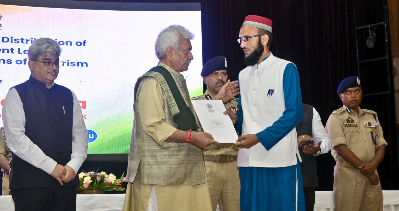 'LG Manoj Sinha Hands Over Appointment Letters to 80 Next of Kin of Terror Victims in Jammu'