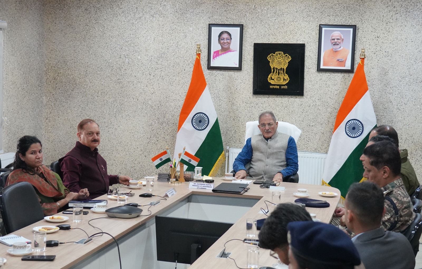 'Lieutenant Governor Kavinder Gupta reviews security situation in Leh , Calls for continued vigilance, public cooperation, and collective efforts for peace and progress in Ladakh'