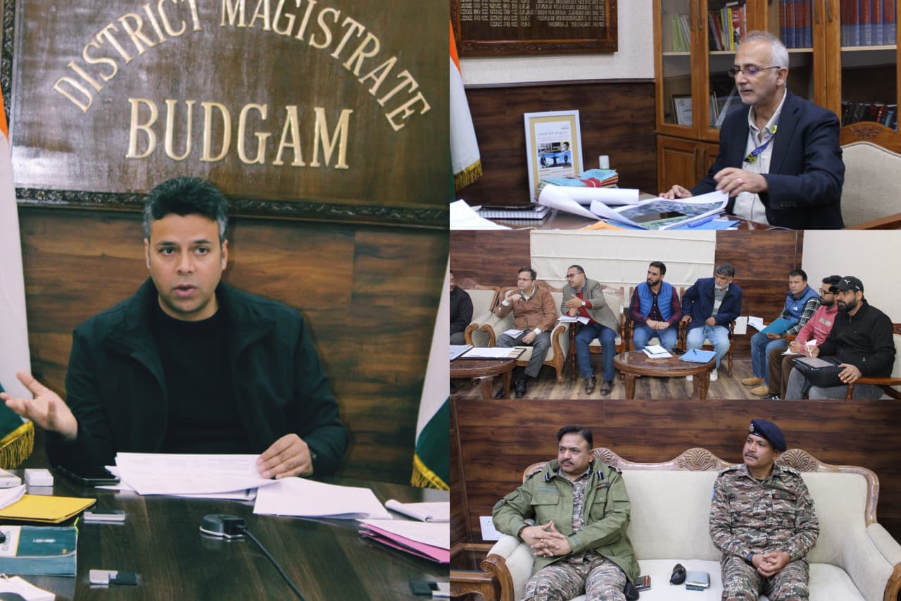 'DC Budgam Chairs Meeting to Review Expansion of Srinagar Civil Airport  Calls for  Timely Coordination and Expeditious Completion of Formalities for Srinagar Airport Expansion.'