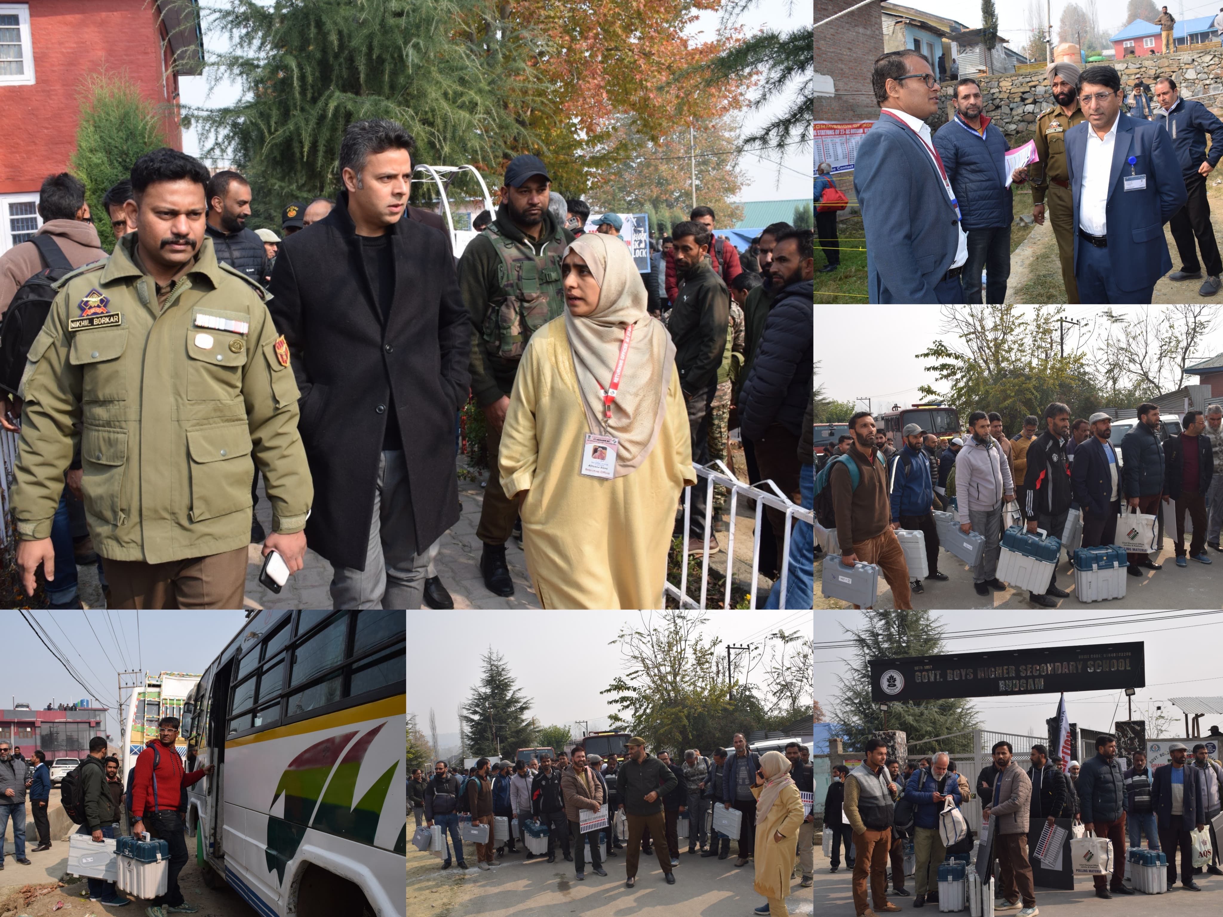 'DEO Budgam Reviews Final Poll Arrangements at DCRC. Meets Polling Parties, Urges Active Voter Participation'