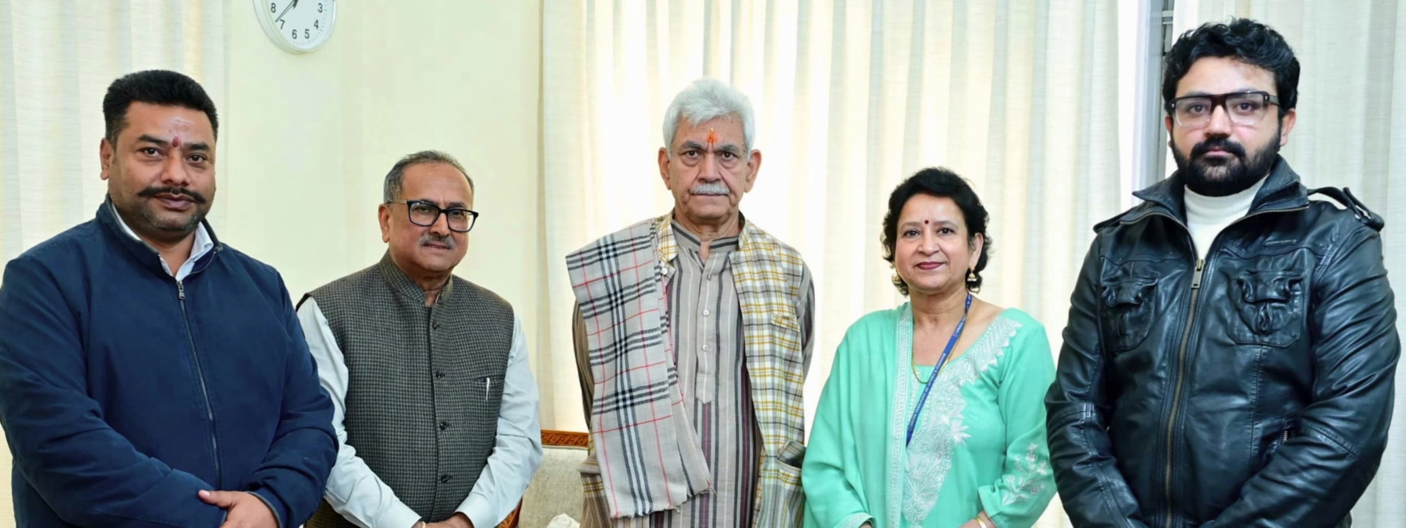 'Dr Nirmal Singh Calls on LG Manoj Sinha in Jammu'