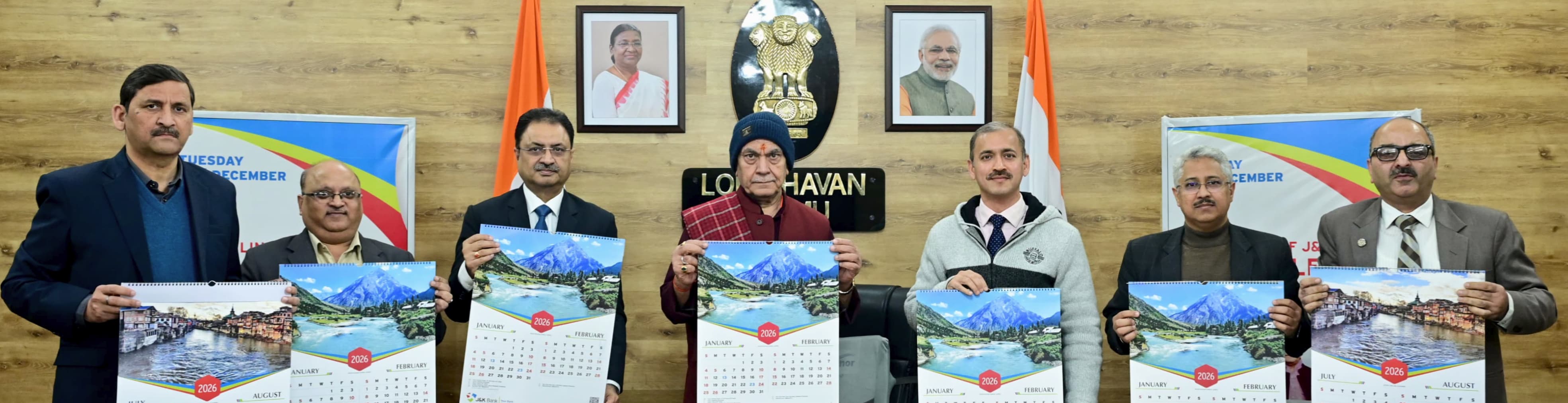 'Lieutenant Governor unveils J&K Bank Calendar - 2026'