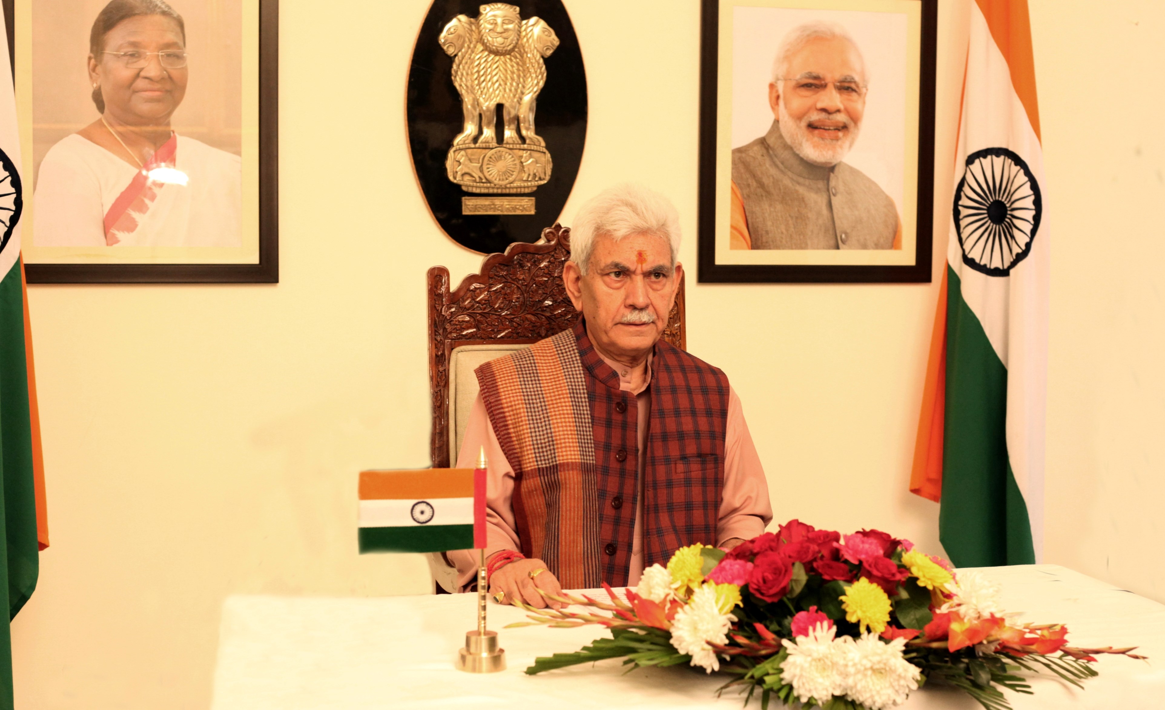 'Republic Day: LG Manoj Sinha Calls for Unity, Democratic Values and Accelerated Development in J&K'