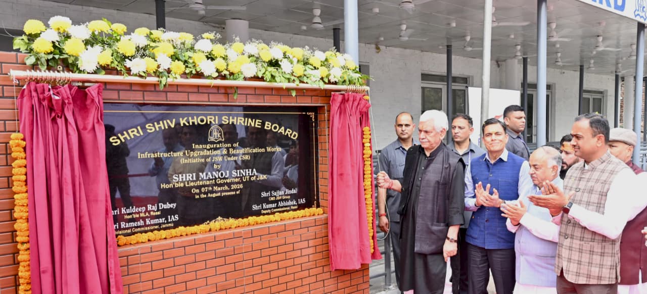 'Lieutenant Governor Inaugurates Infrastructure Upgradation and Beautification Works at Holy Shiv Khori'