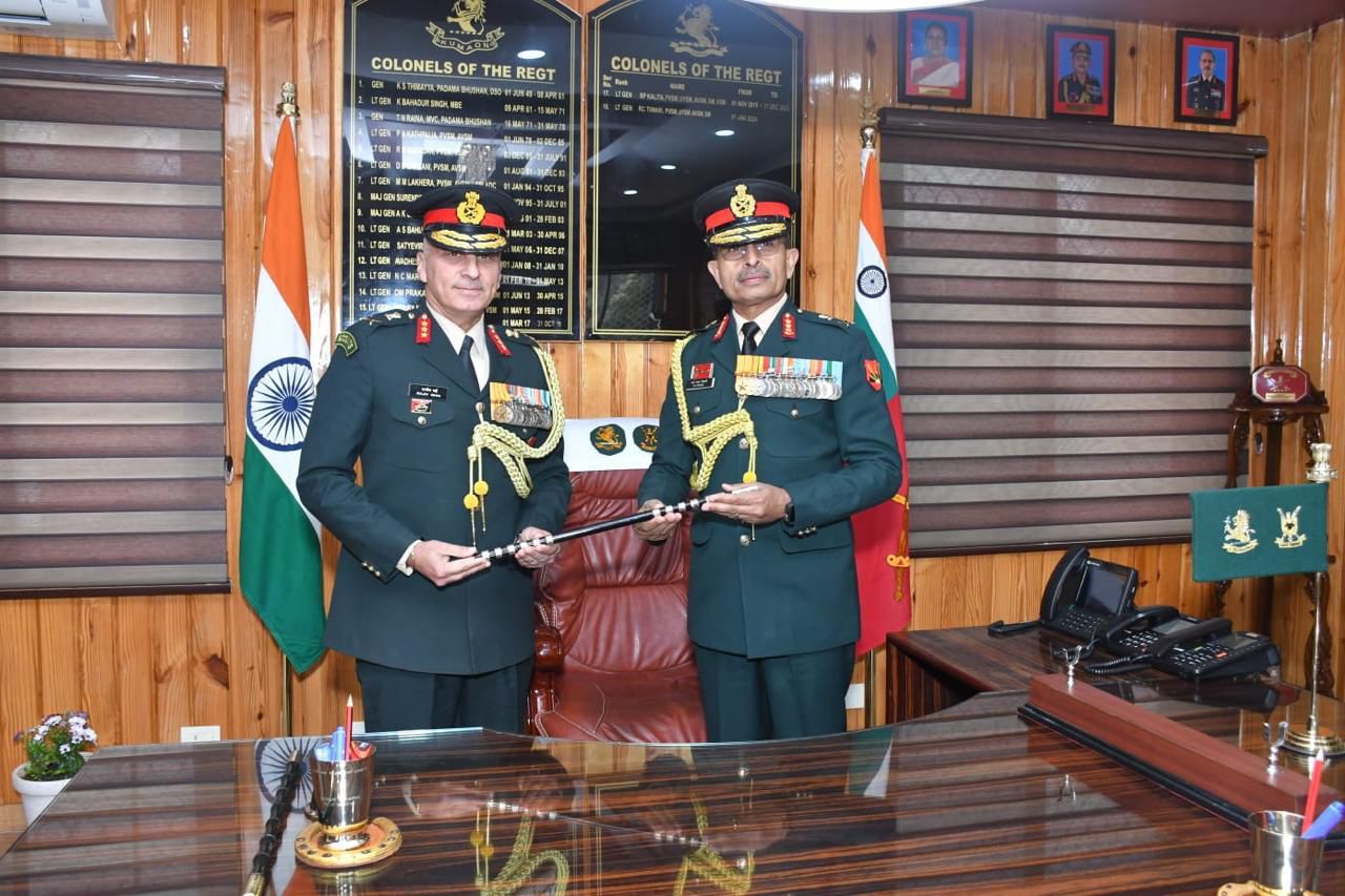 'LIEUTENANT GENERAL RAJIV GHAI, DEPUTY CHIEF OF ARMY STAFF (STRATEGY), ASSUMED THE APPOINTMENT OF COLONEL OF THE KUMAON REGIMENT, AND NAGA REGIMENT & KUMAON SCOUTS*'