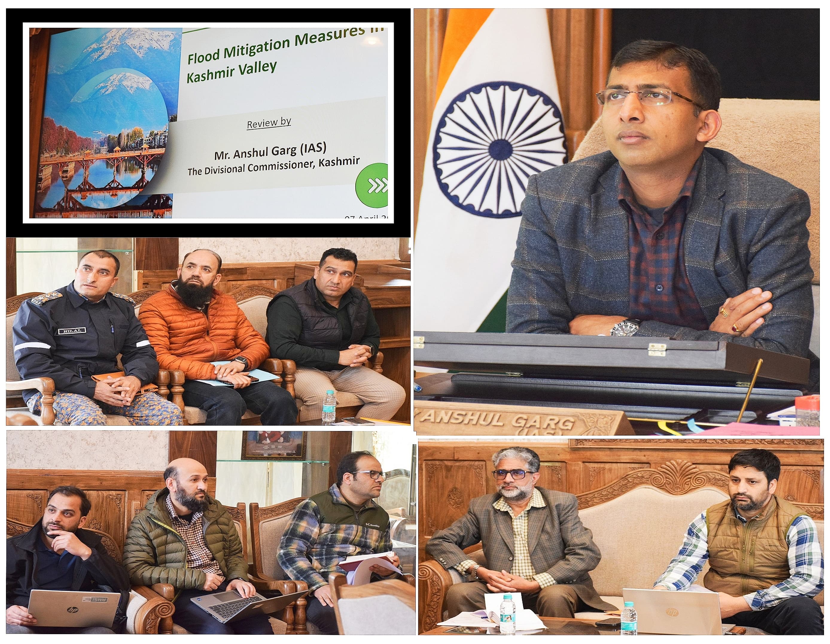 'Div Com Kashmir reviews  Flood Mitigation measures '