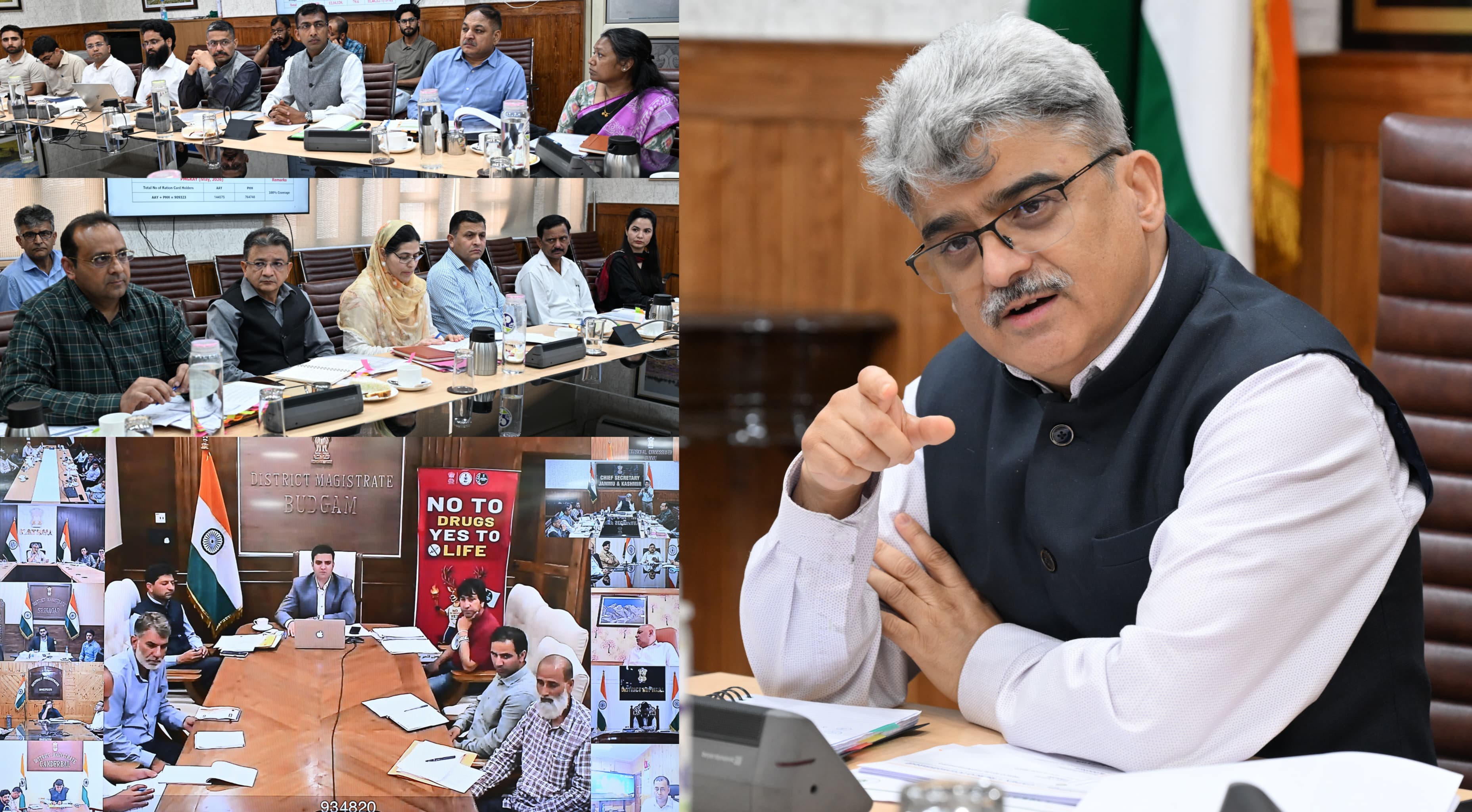 'CS reviews availability of essential commodities across J&K, Directs continued monitoring to ensure uninterrupted supplies across all districts '