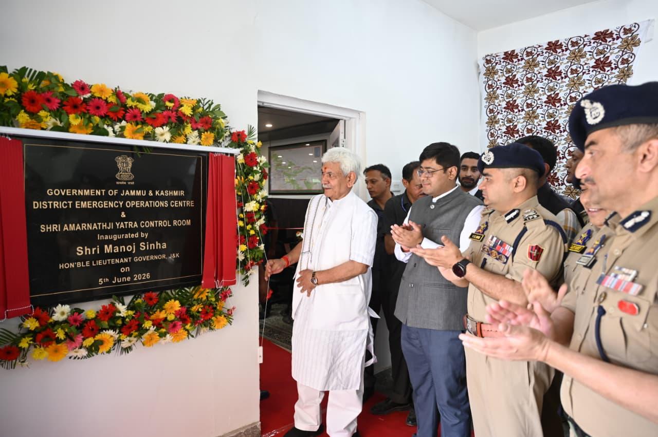 'Lieutenant Governor Inaugurates District Emergency Operations Centre and Shri Amarnathji Yatra Control Room at DC Office, Ganderbal'