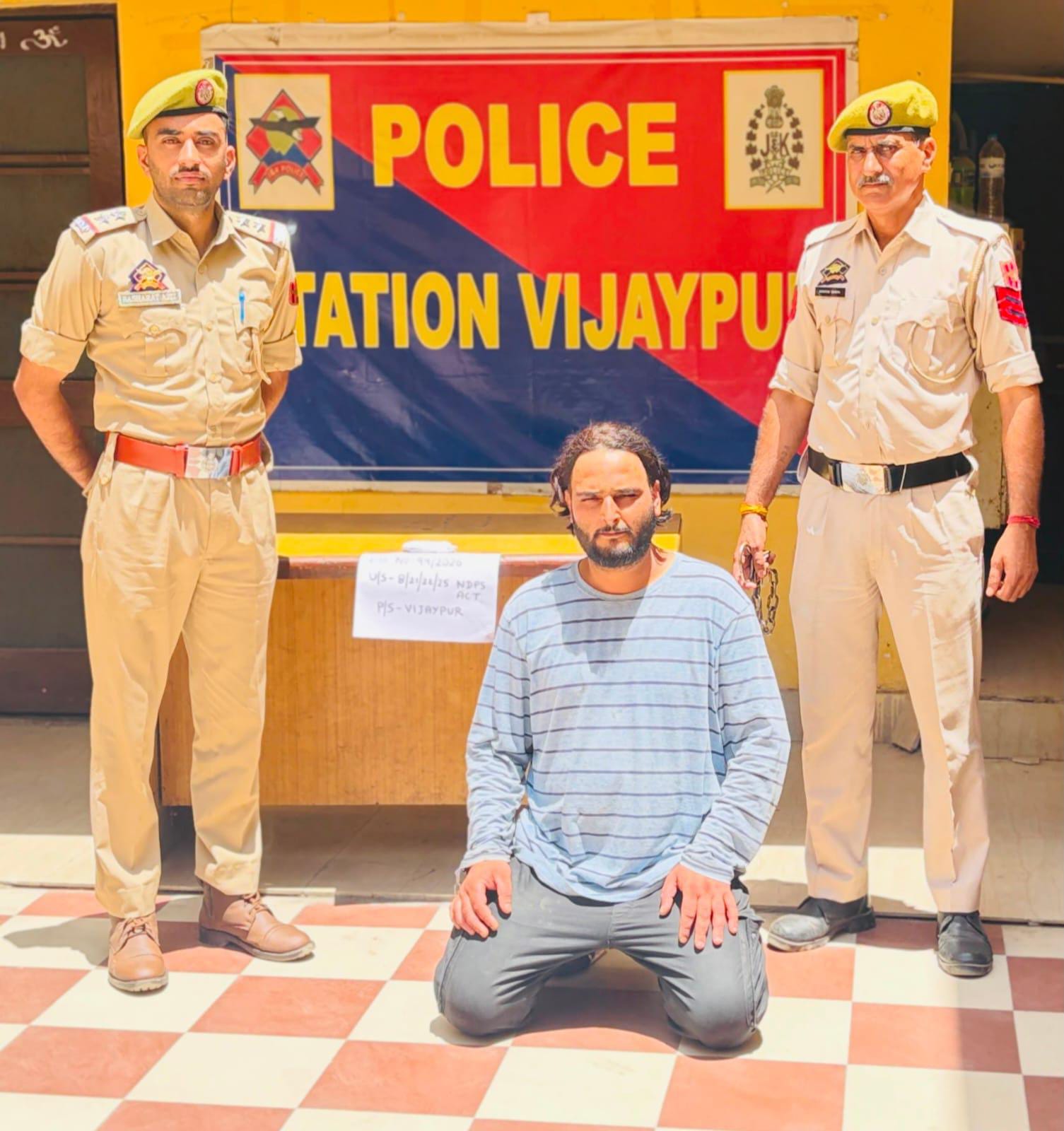 'Bandipora Man Held with Heroin During Vehicle Check in Samba, FIR Registered Under NDPS Act*'
