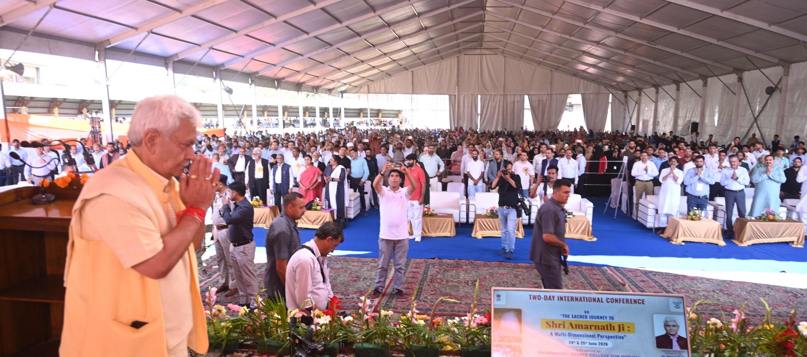 'LG Sinha Calls Shri Amarnath Ji Yatra a Symbol of India’s Spiritual Heritage, Unity and Cultural Identity'