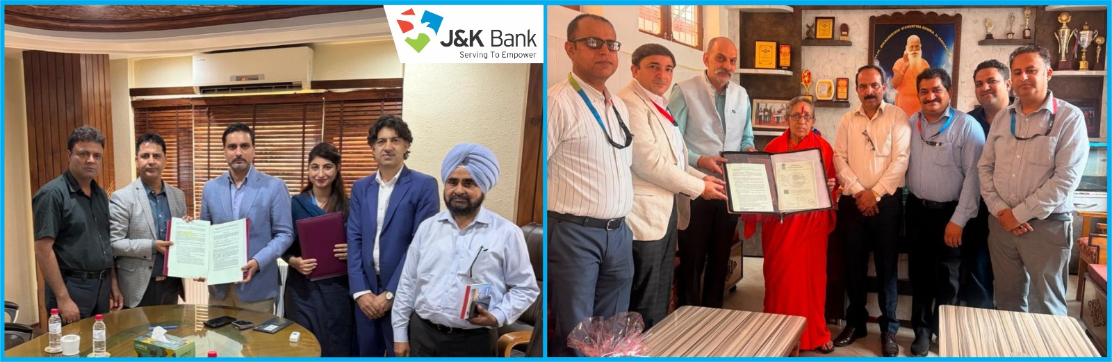 'J&K Bank expands corporate salary portfolio with two new MoUs in Srinagar and Udhampur'