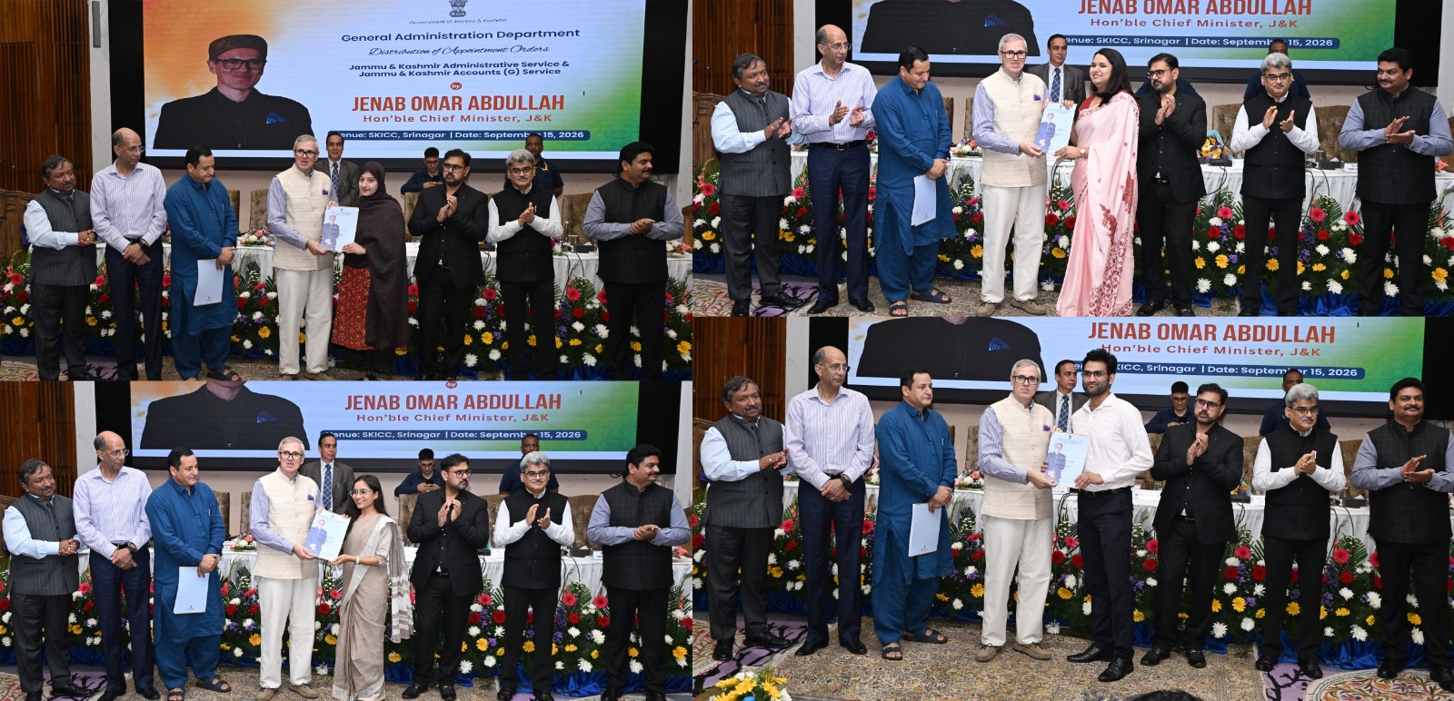 'CM Omar Abdullah Hands Appointment Orders to 55 Newly Selected JKAS, Accounts Service Officers'
