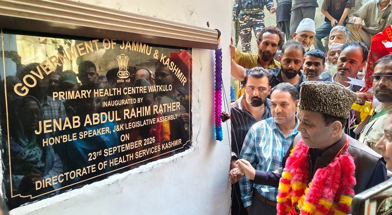 'Speaker inaugurates macadamisation work on Nowgam–Kanidajan Charar-i-sharief Road, PHC at Watkaloo'