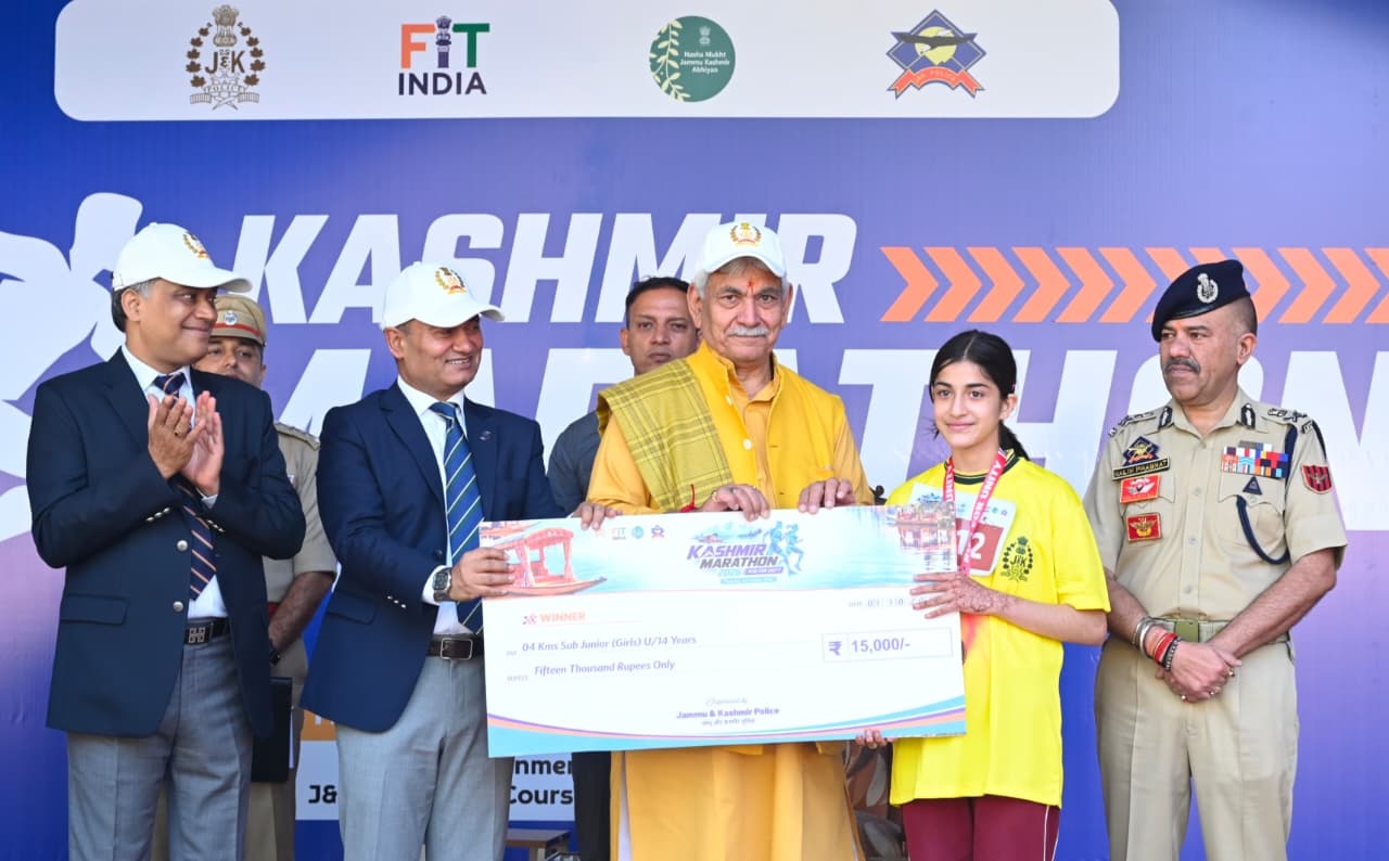 'Kashmir Marathon Concludes With Message of Unity, Fitness and Youth Empowerment'