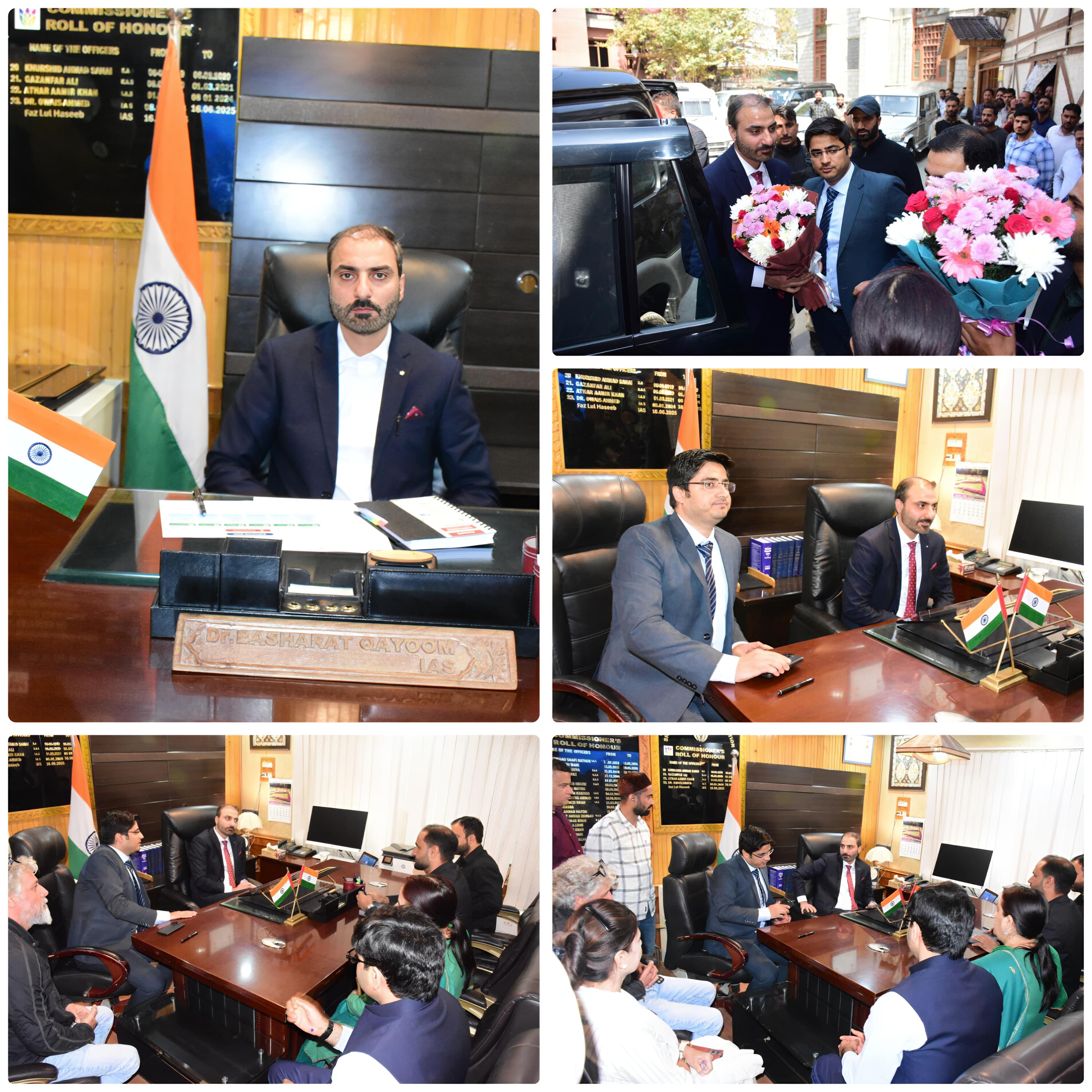 'Dr Basharat Qayoom Takes Charge as SMC Commissioner, SSCL CEO'