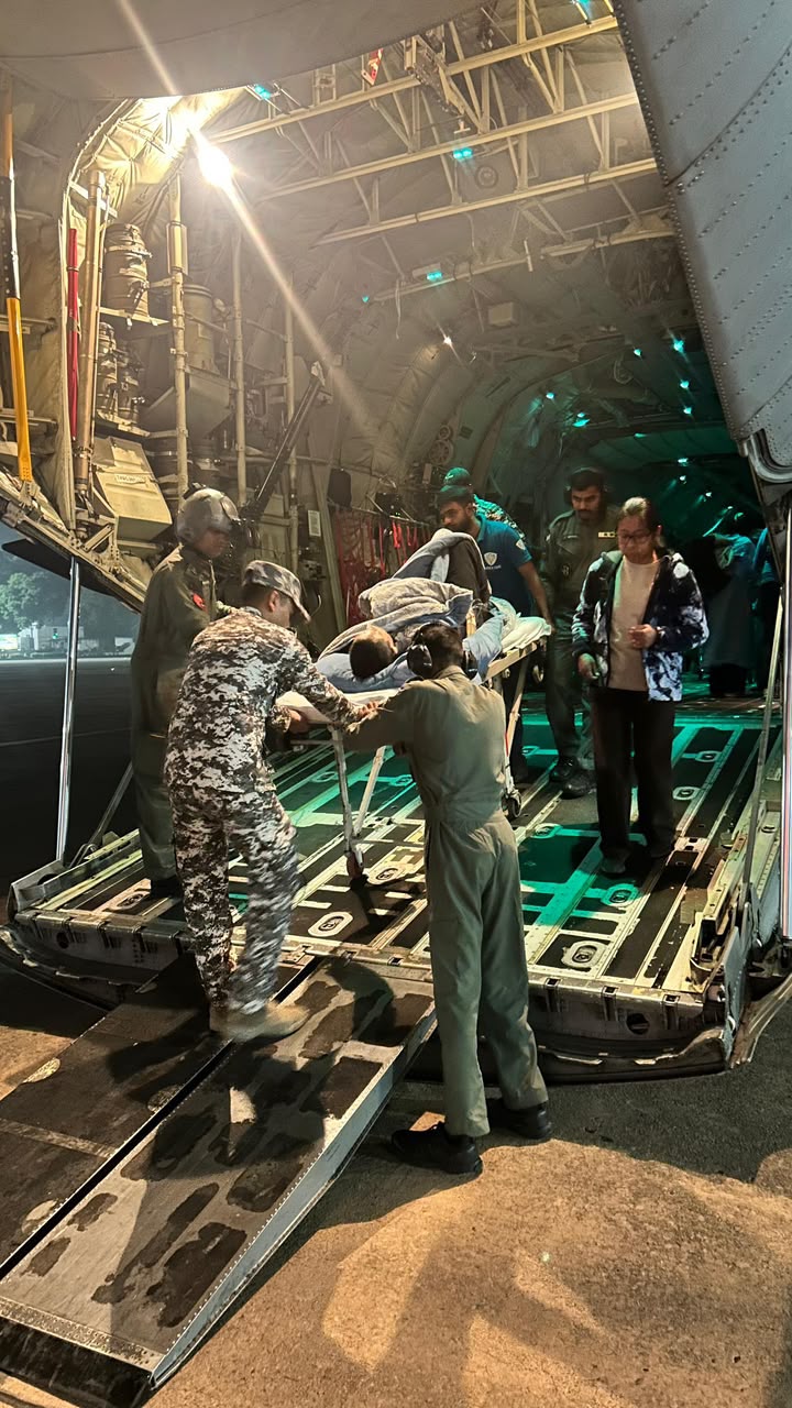 'IAF Airlifts Critically Ill Civilian from Leh to Delhi in Night-Time Emergency Evacuation'