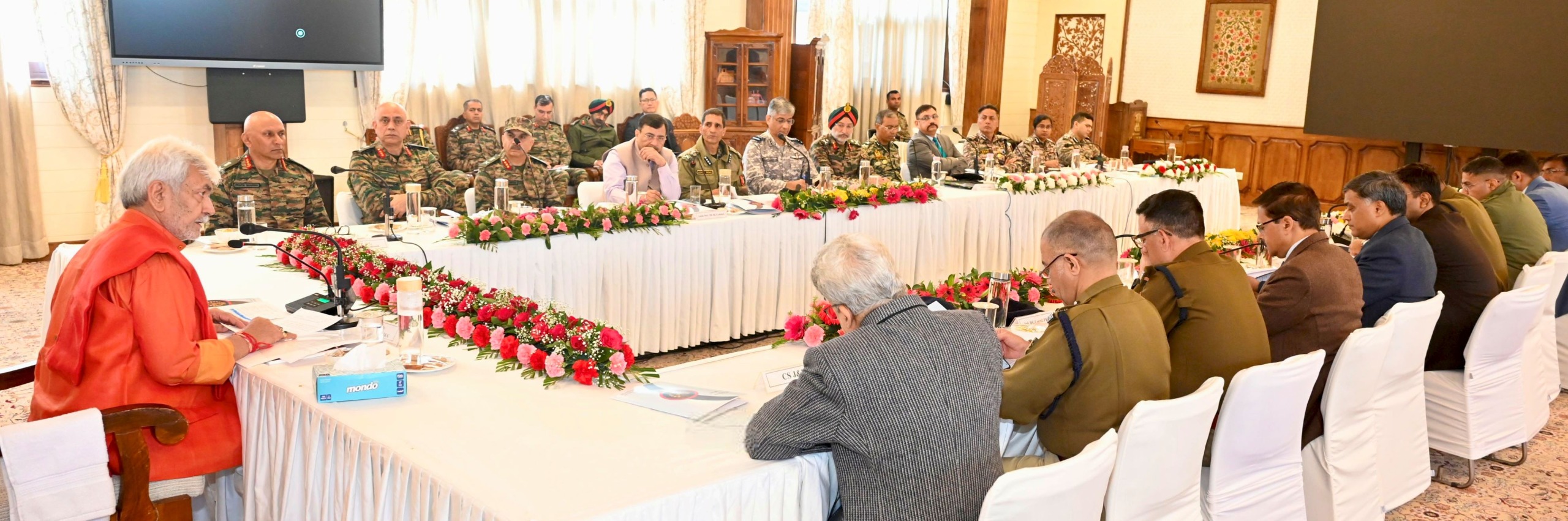 'LG Manoj Sinha Reviews J&K Security Scenario at Unified Headquarters Meeting, Calls for Stronger Counter-Infiltration Measures'