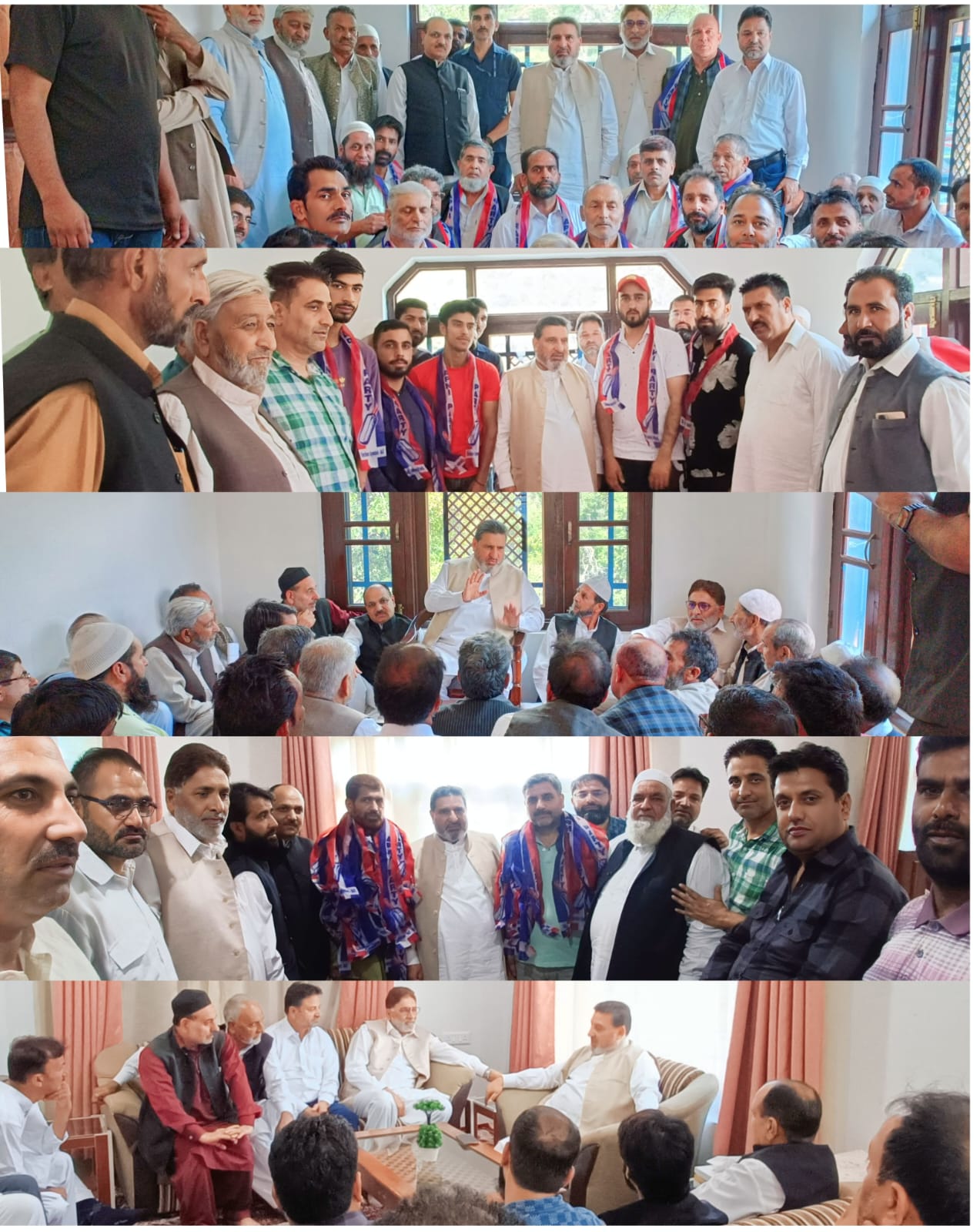 'Mohammad Altaf Bukhari engages with leaders and senior workers during his day-long visit to the Uri constituency   '